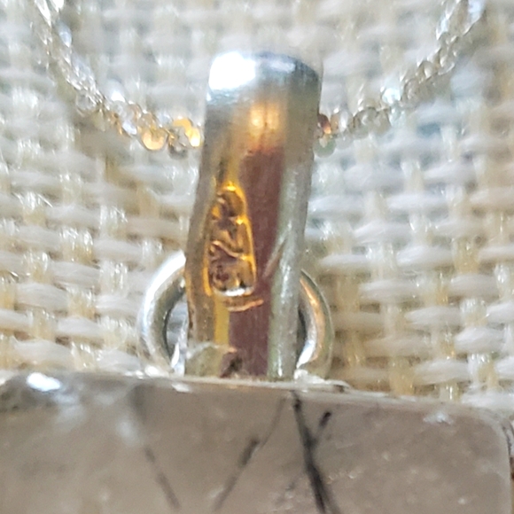 SOLD-Rutile Quartz, Peridot, and Amethyst Sterling Silver Necklace - Picture 10 of 12